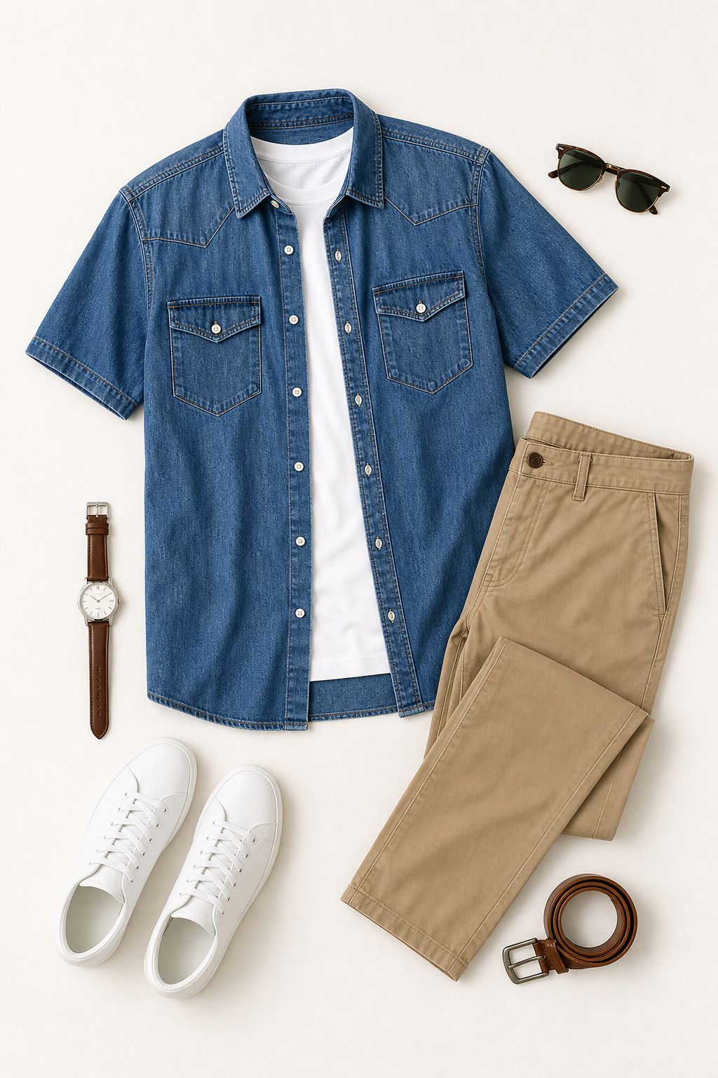 Idée de tenue avec chemise en denim