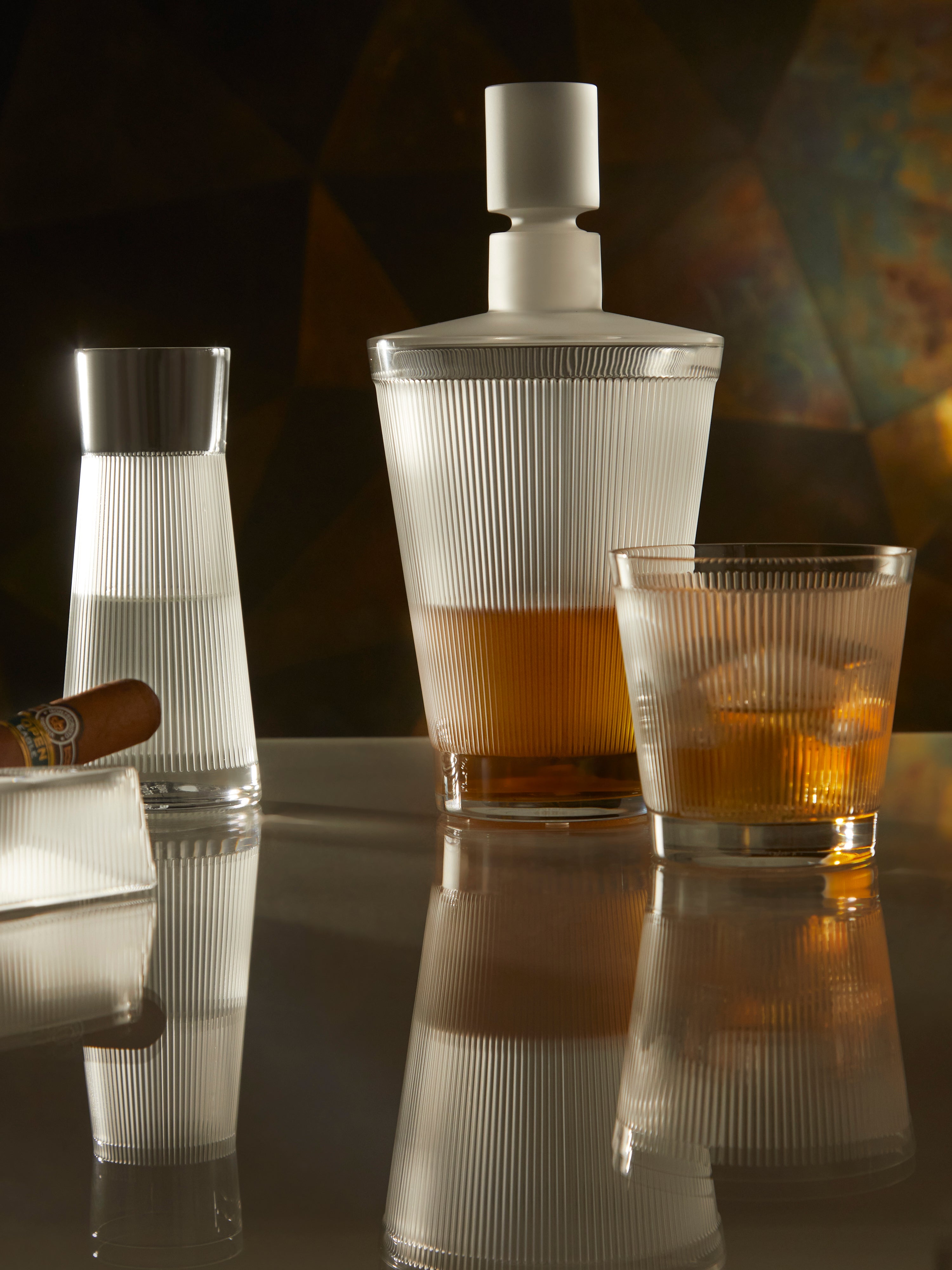 Wingen Hand-Blown Crystal Decanter