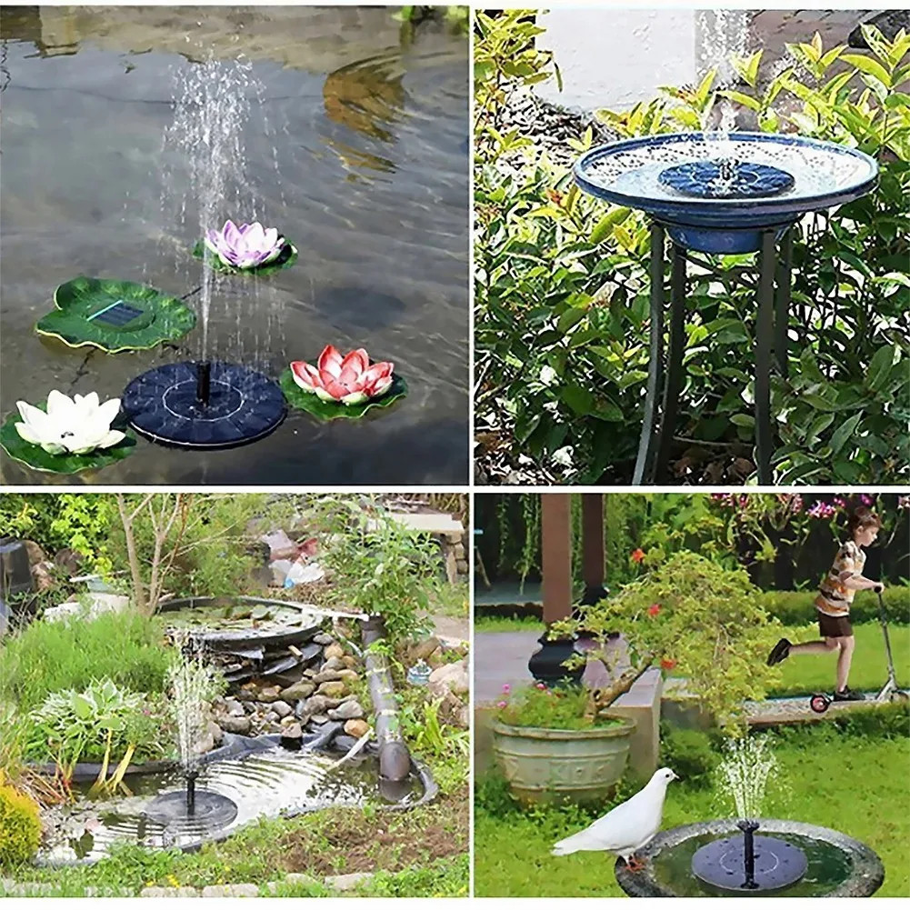 Floating Solar Fountain Pump – 13cm/16cm/18cm for Bird Bath & Pond
