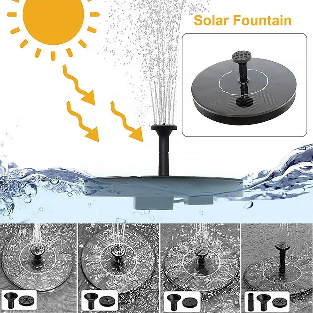 Floating Solar Fountain Pump – 13cm/16cm/18cm for Bird Bath & Pond