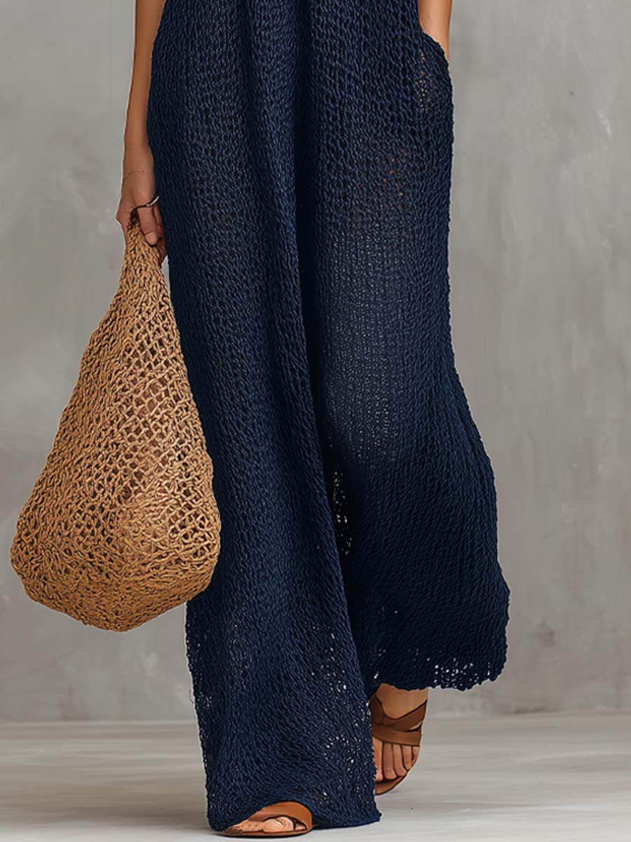 Bohemian Vacation Knitted Jumpsuit