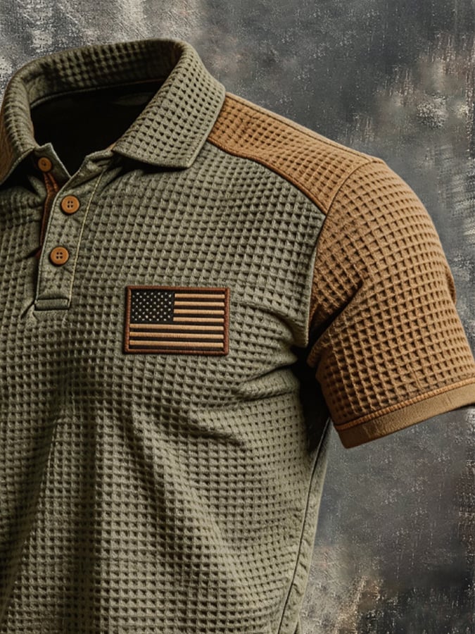 Men's Retro Comfort Denim Polo Shirt