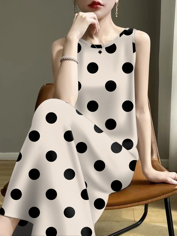Bedrucktes, ärmelloses Trägerkleid (als Unter- oder Außenschicht tragbar)