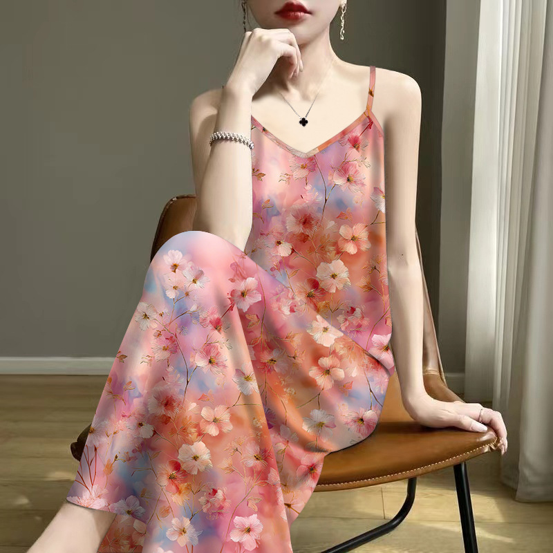 Bedrucktes, ärmelloses Trägerkleid (als Unter- oder Außenschicht tragbar)