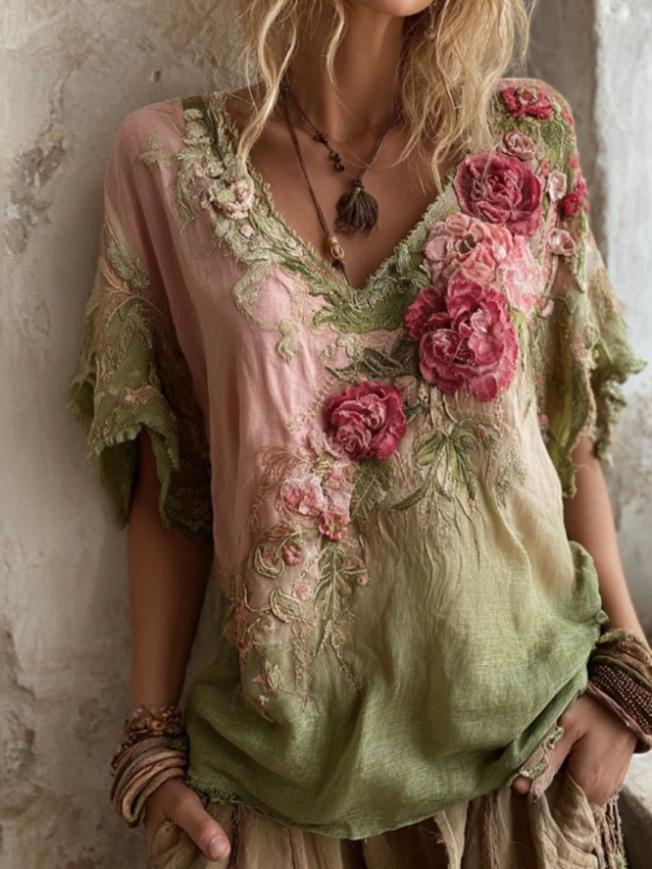 Sentez-vous belle et à l’aise – chemise bohème en lin, idéale toute la journée
