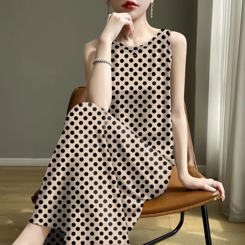 Bedrucktes, ärmelloses Trägerkleid (als Unter- oder Außenschicht tragbar)