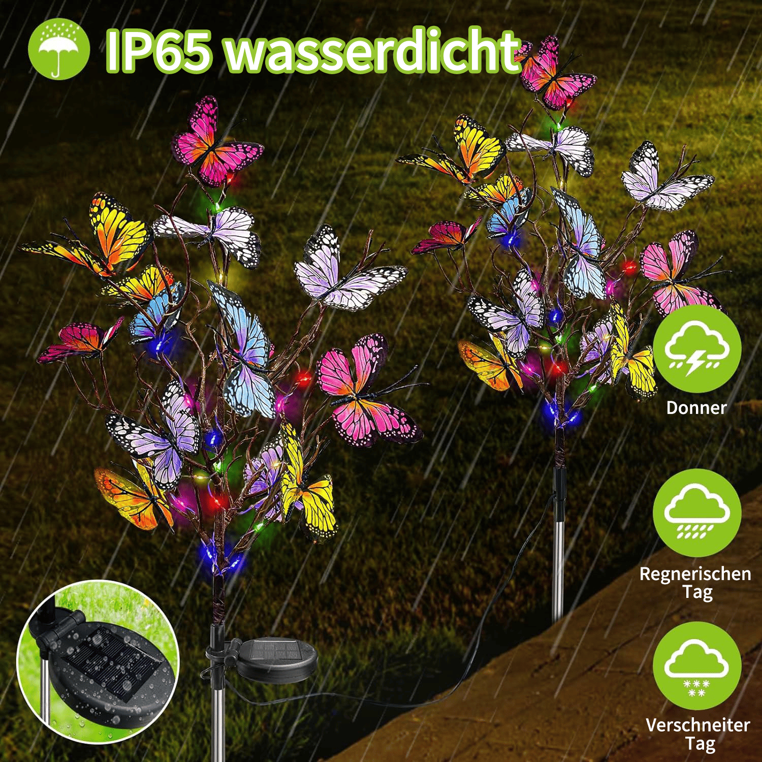 🔥Heißer Verkauf 49 % RABATT🦋💐Solar-Schmetterlingslichter für den Außenbereich