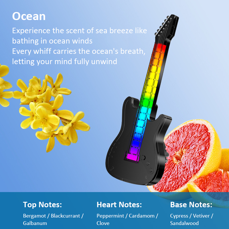 Car perfume RGB voice-controlled music rhythm light