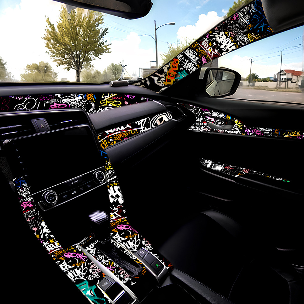 Car roof cloth AB column self-adhesive belt back adhesive cloth color change and wind interior sticker renovation modification fall off repair