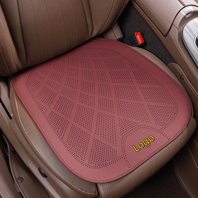 Perforated Nappa Leather Car Seat Cushion Four Seasons Seat Cushion Cover Breathable Seat Cover