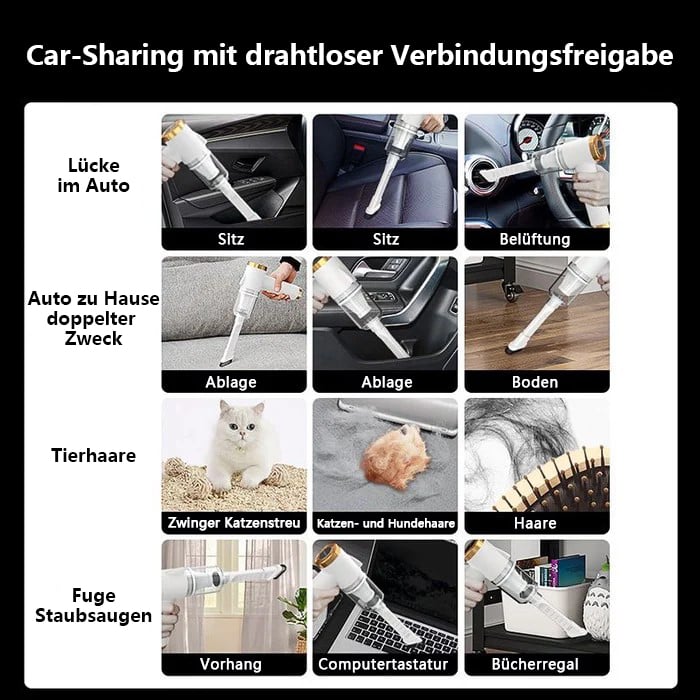 🔥Letzter Tag Promotion 49% Rabatt - Leistungsstarker kabelloser Autostaubsauger