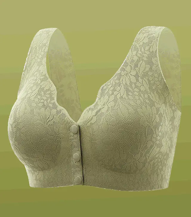 Komfort-BH aus Jacquard-Spitze mit Knopfleiste vorne in Übergröße