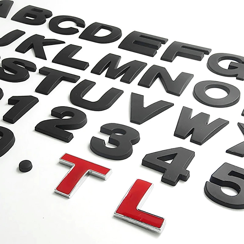 Metal car English letter car stickers personalized modification