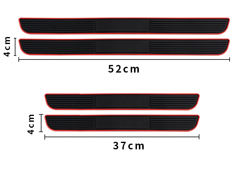 Car silicone door sill protection strip (with special car logo)