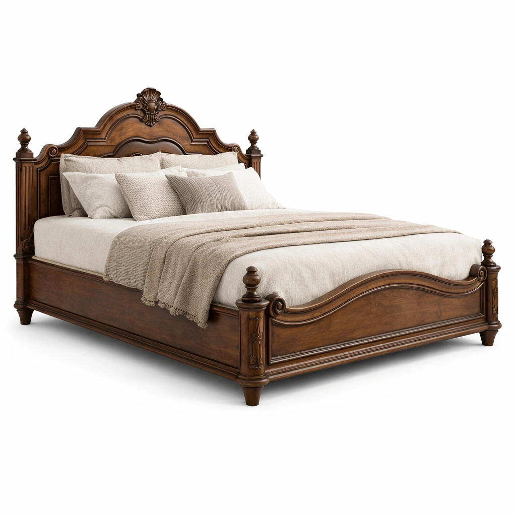 Massivholzbett Klassisch Braun 180x200 cm-{nestexo}