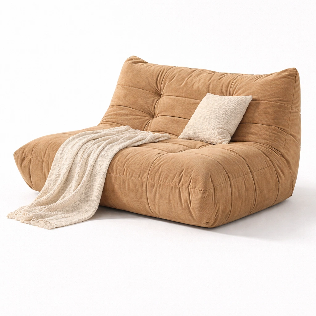 Sofa Lounge Stoff Braun Niedrig 170 cm-{nestexo}