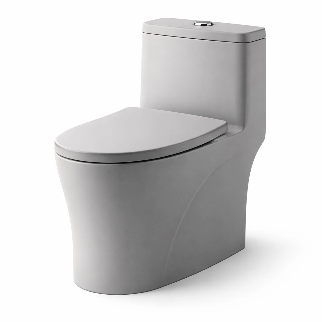 WC Modern Keramik Grau Minimalistisch 69 cm-{nestexo}