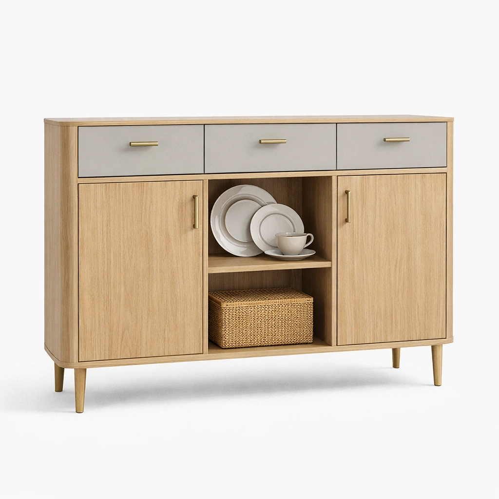 Sideboard Modern Holz Natur 150 cm-{nestexo}