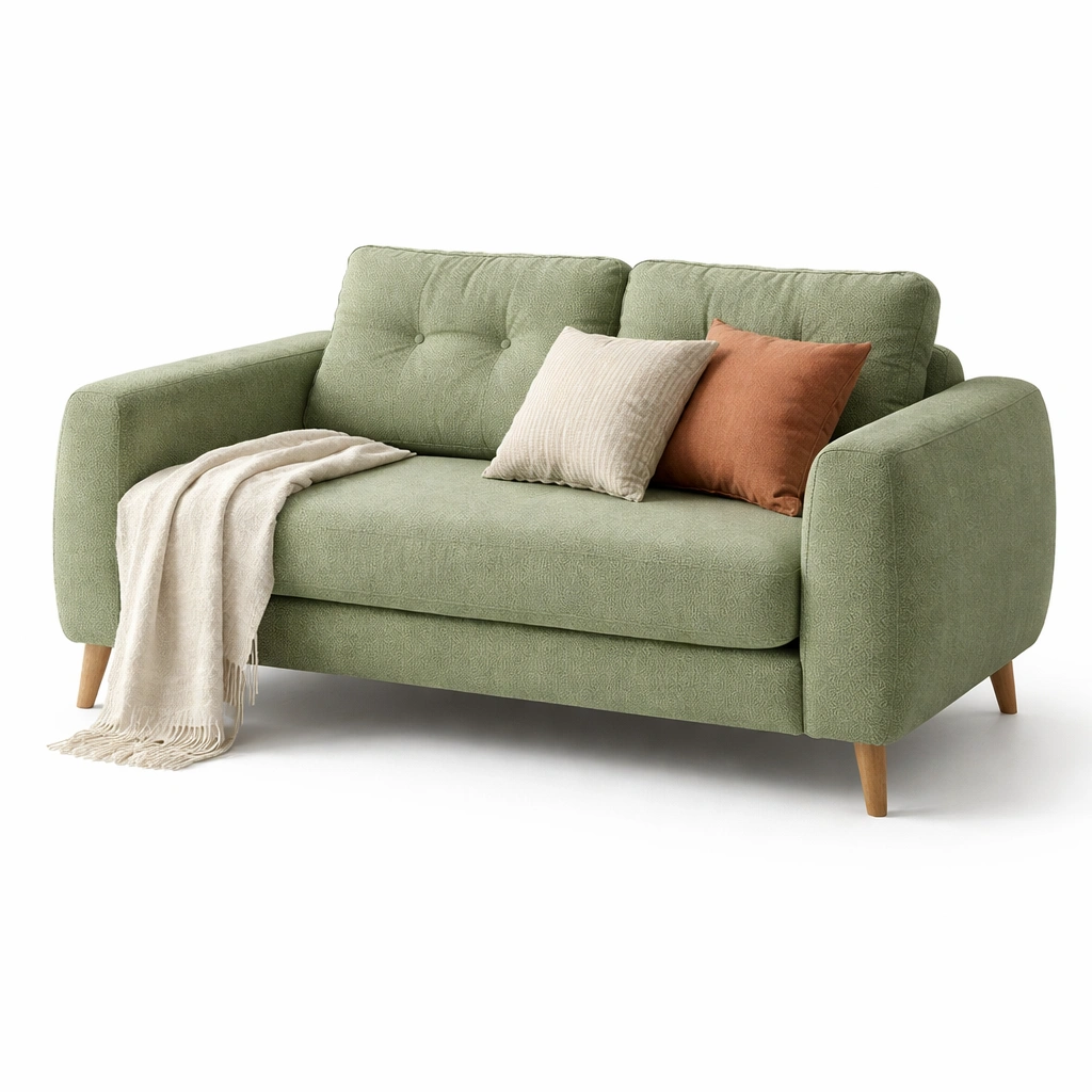 2-Sitzer Sofa Hellgrn mit Armlehnen-roomaroa