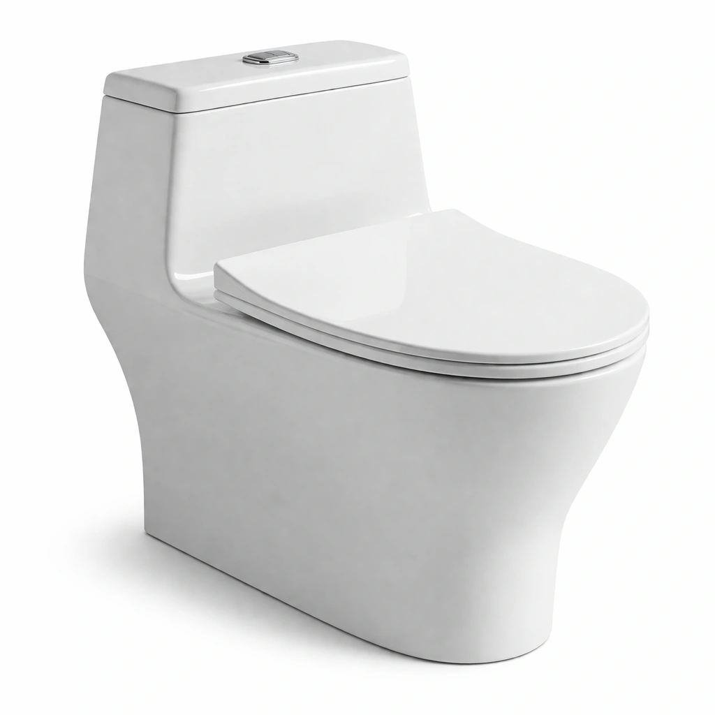 WC Standtoilette Wei? Klassisch Modern-roomaroa