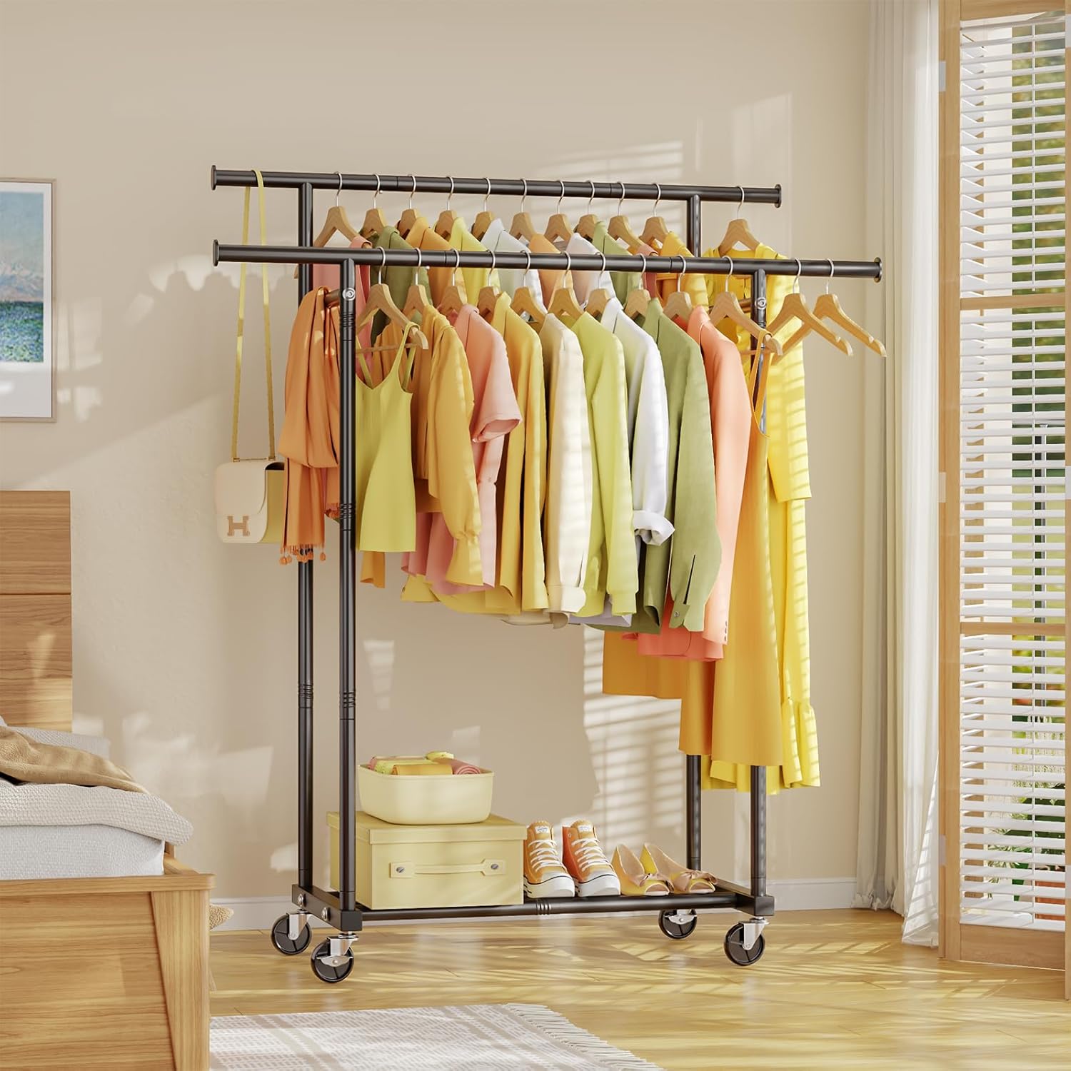 Double Rods Clothes Rack