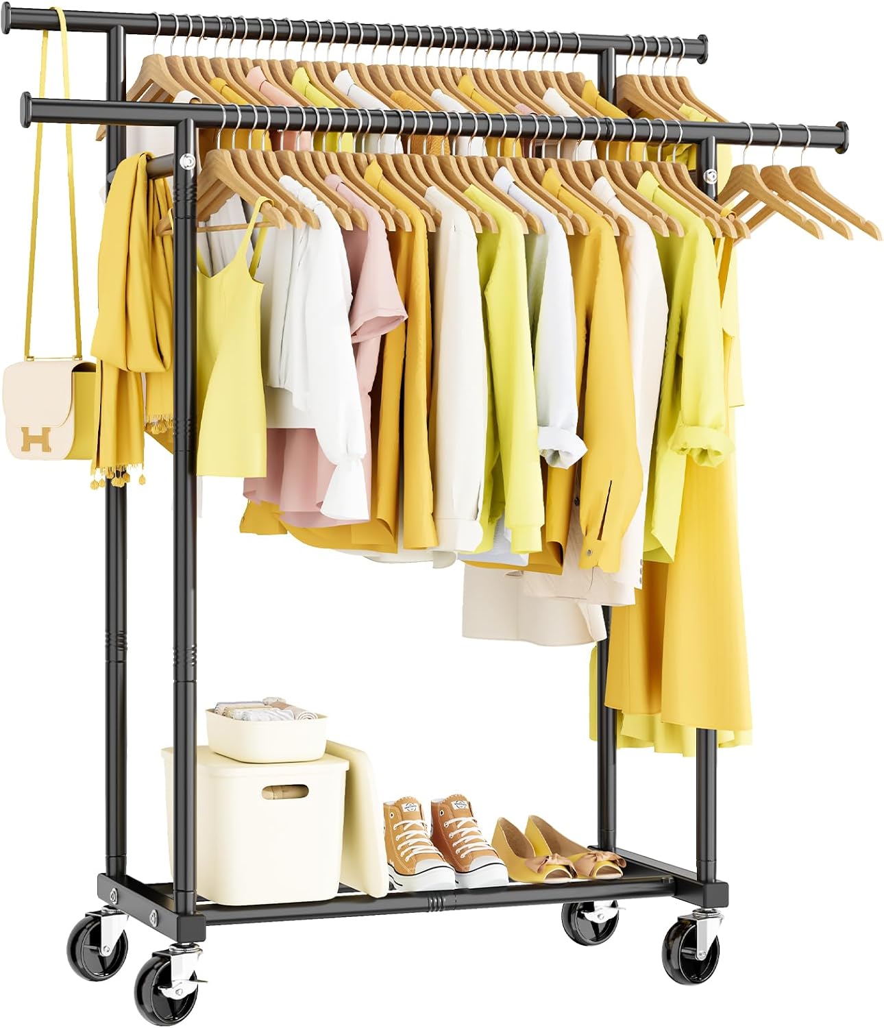 Double Rods Clothes Rack