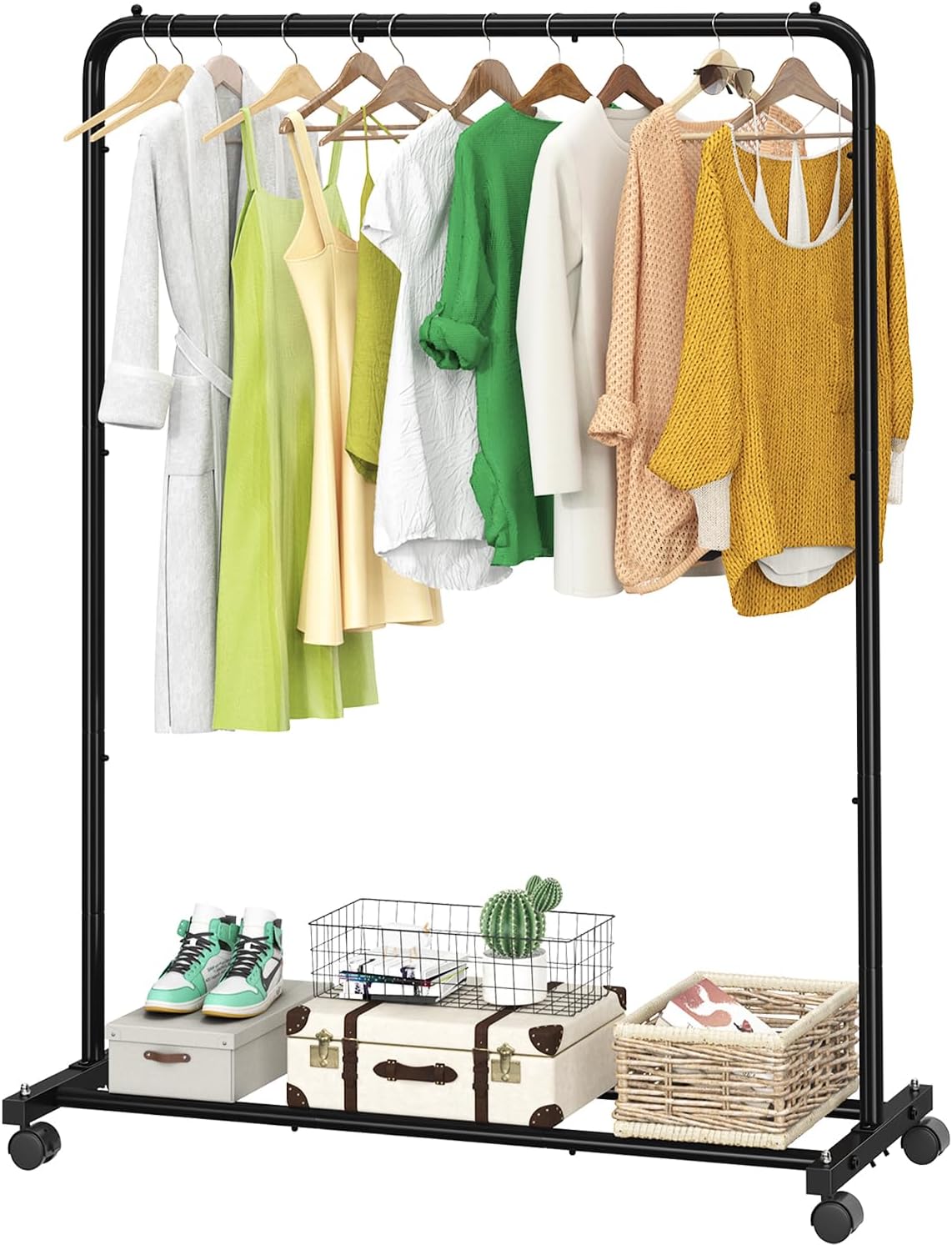 Garment Rack with Storage Shelves