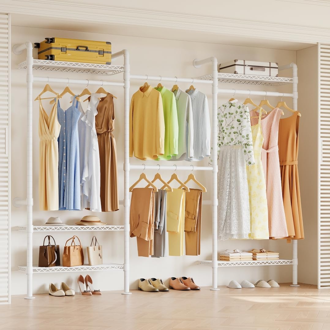 Expandable Clothes Rack Heavy Duty Garment Rack