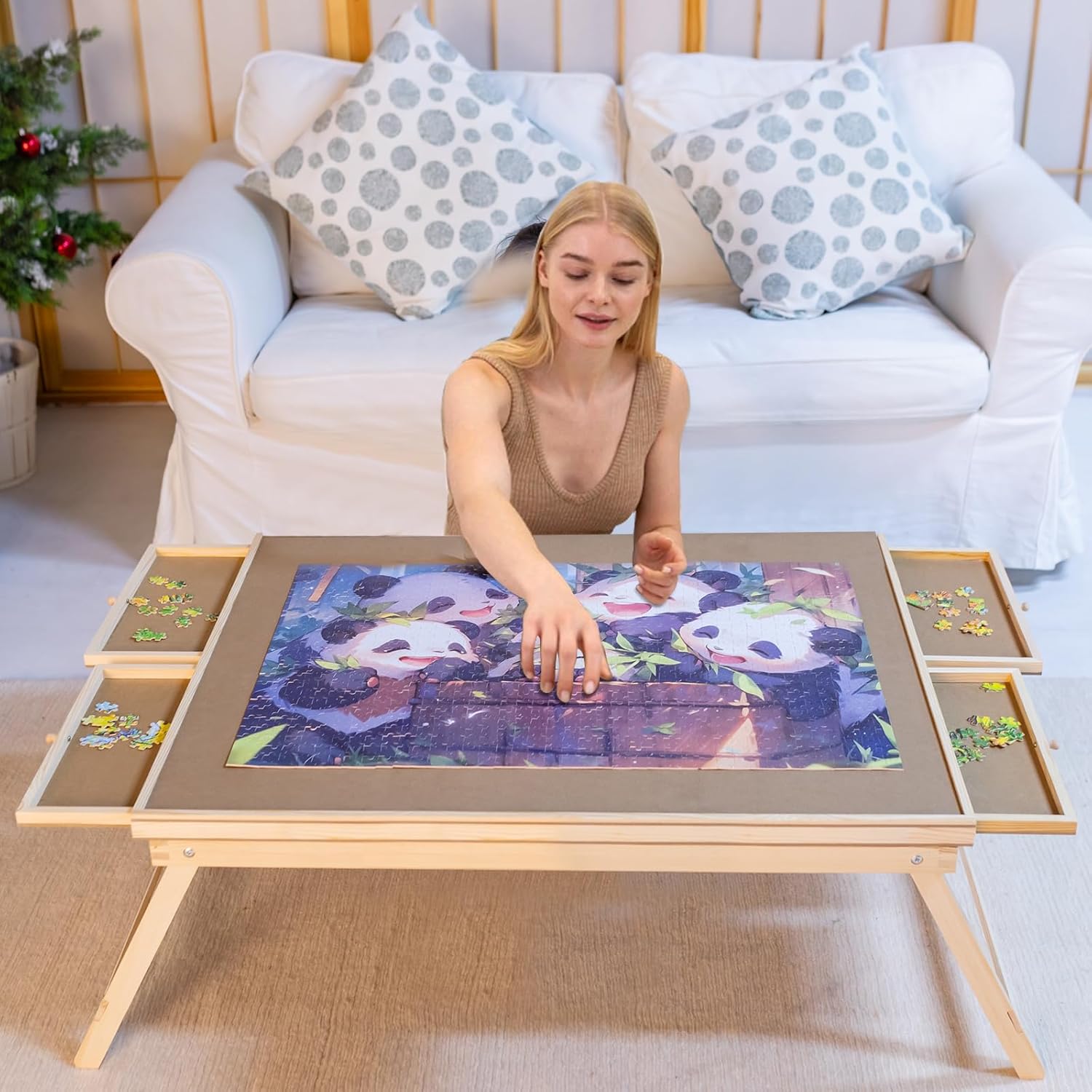Puzzle Table with Legs