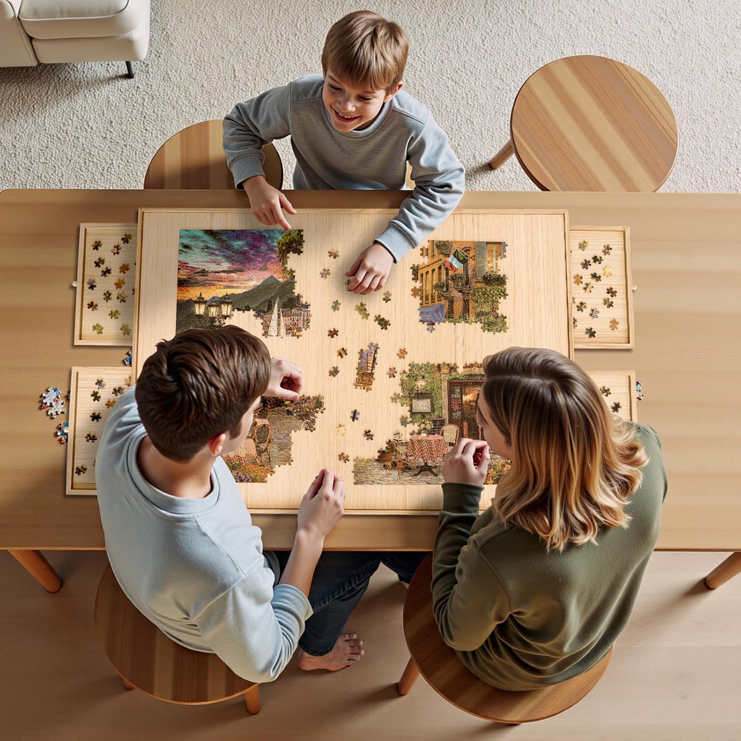Puzzle Table with Legs