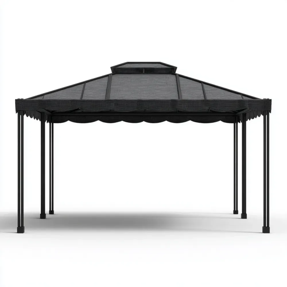 Pabellón de acero 500x300x250 cm – Gris Oscuro – Resistente al agua