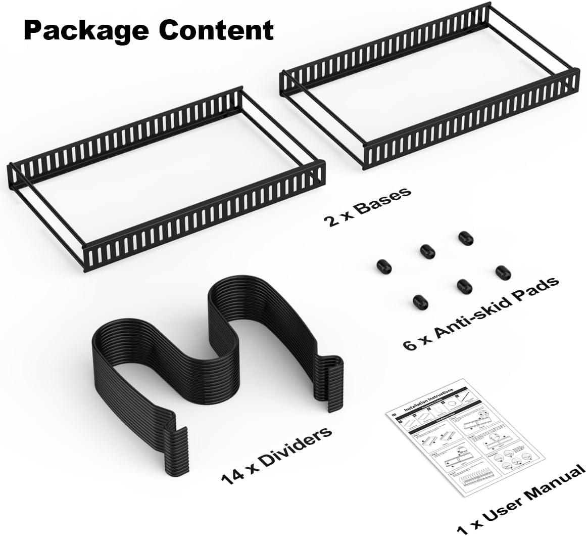 Pot and Pan Lid Organizer Holder Storage Rack