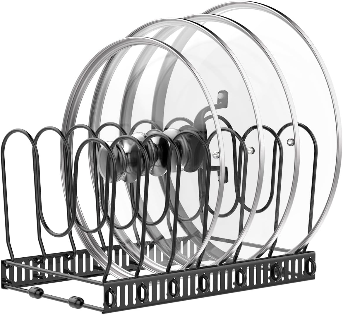 Pot and Pan Lid Organizer Holder Storage Rack