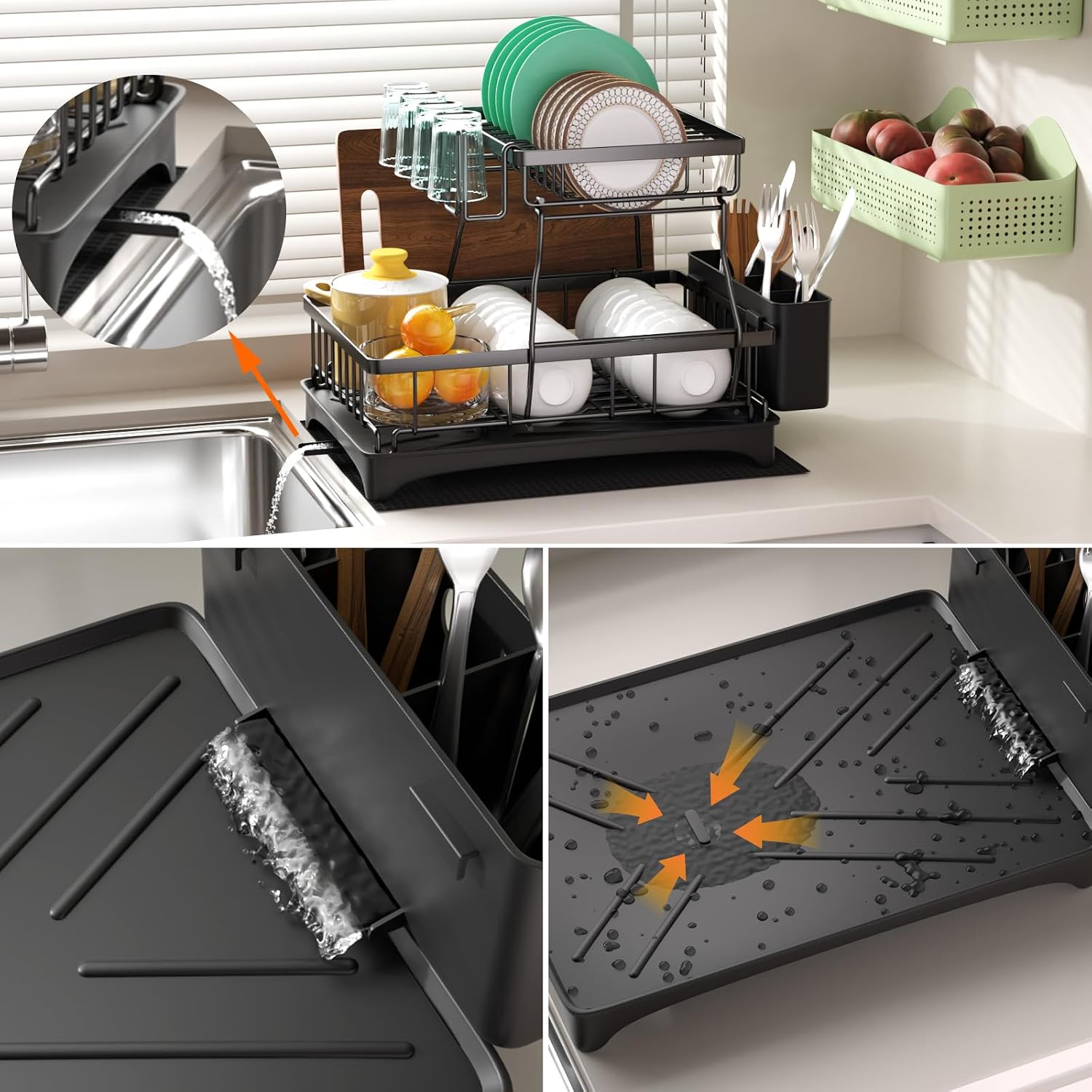 2-Tier Dish Drying Rack