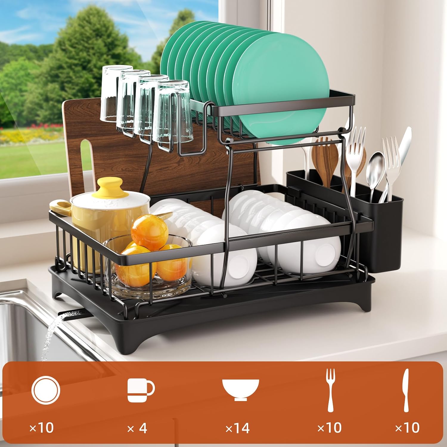 2-Tier Dish Drying Rack
