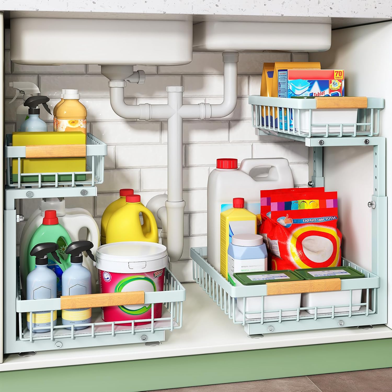 2 Tier Under the Sink Storage