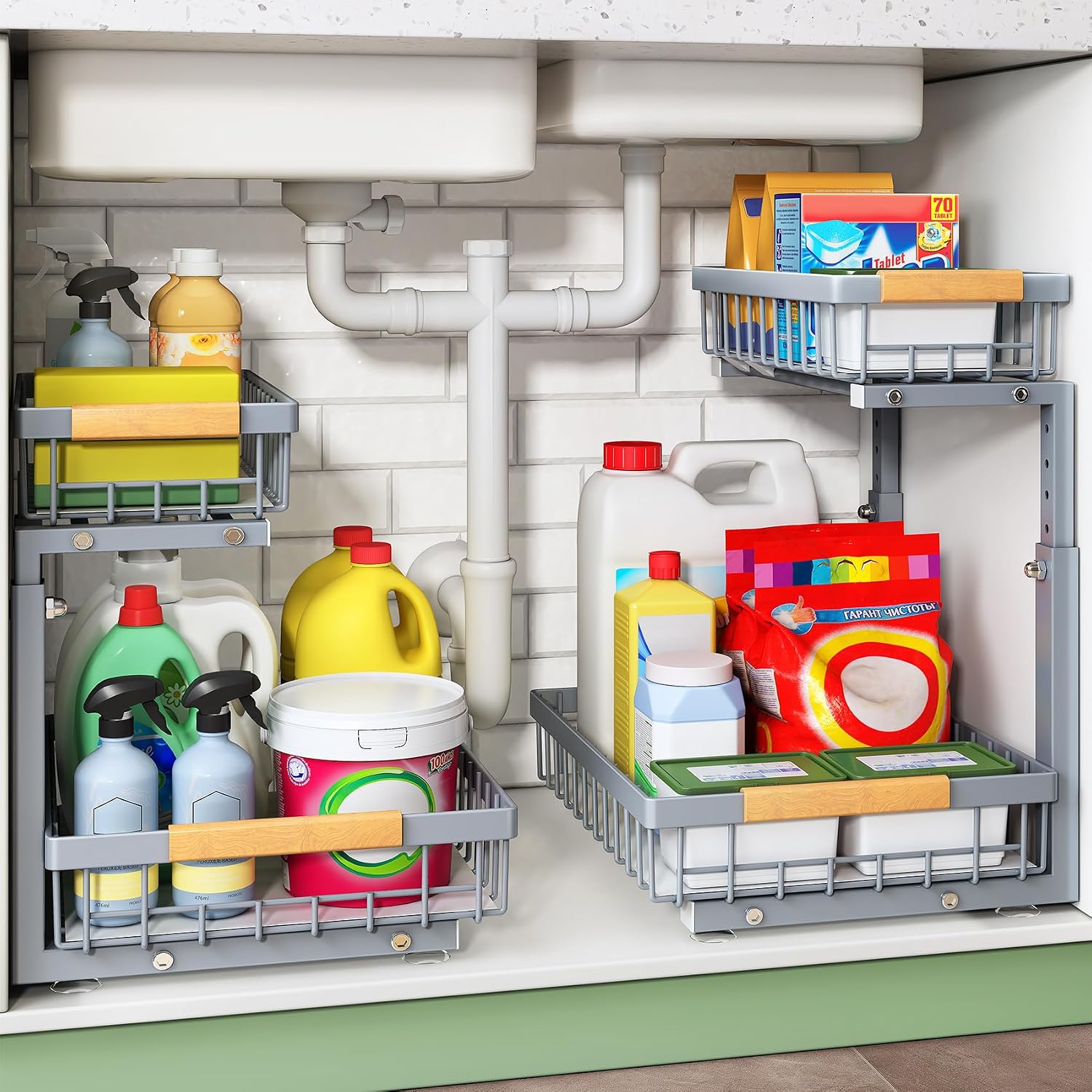 2 Tier Under the Sink Storage