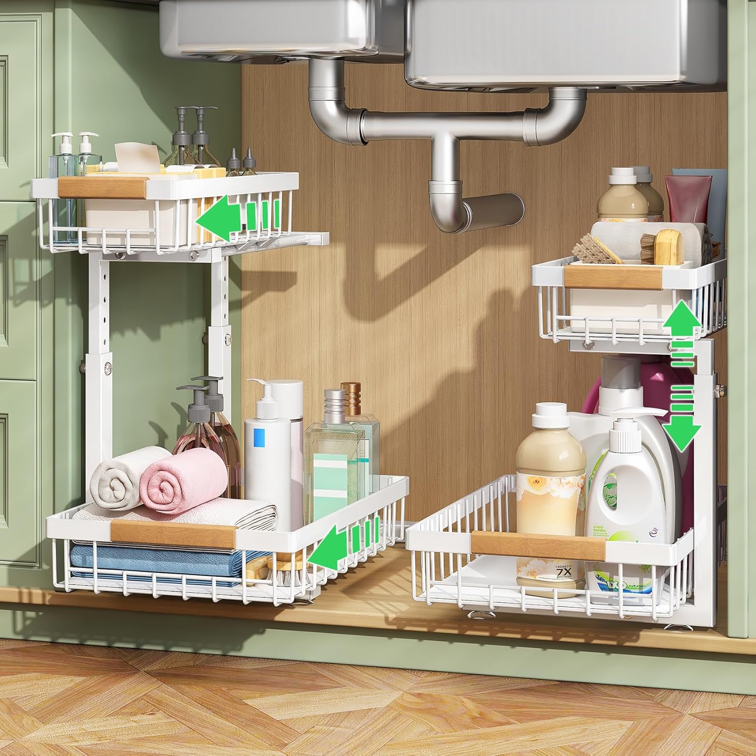 2 Tier Under the Sink Storage