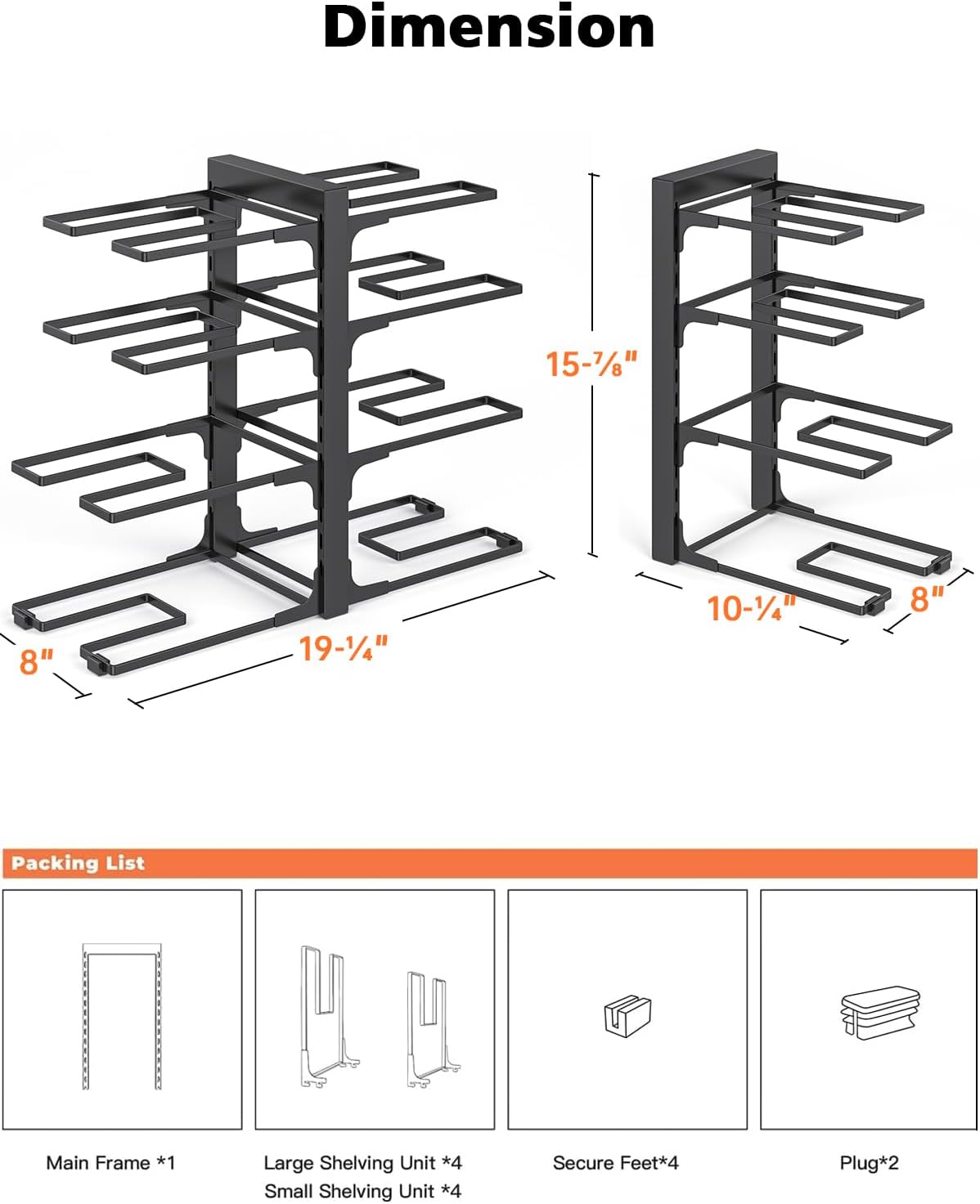 Heavy Duty Pots and Pans Organizer under Cabinet