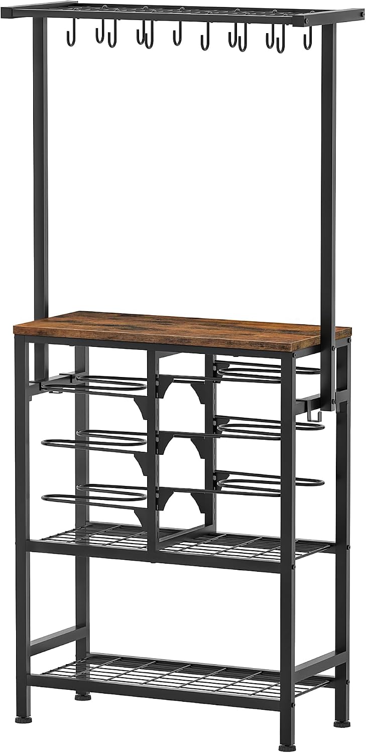Pots and Pans Organizer Rack, Kitchen Bakers Rack, Multi-Tier Storage Shelf, Kitchen Island Table, Cooking Rack with Pots and Pans Storage