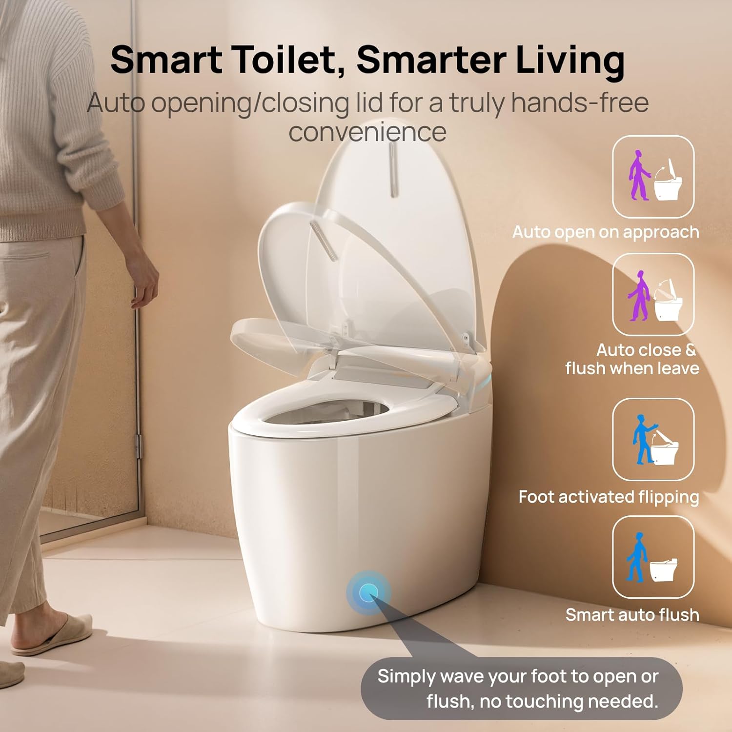 Smart Toilet with Bidet Built-in