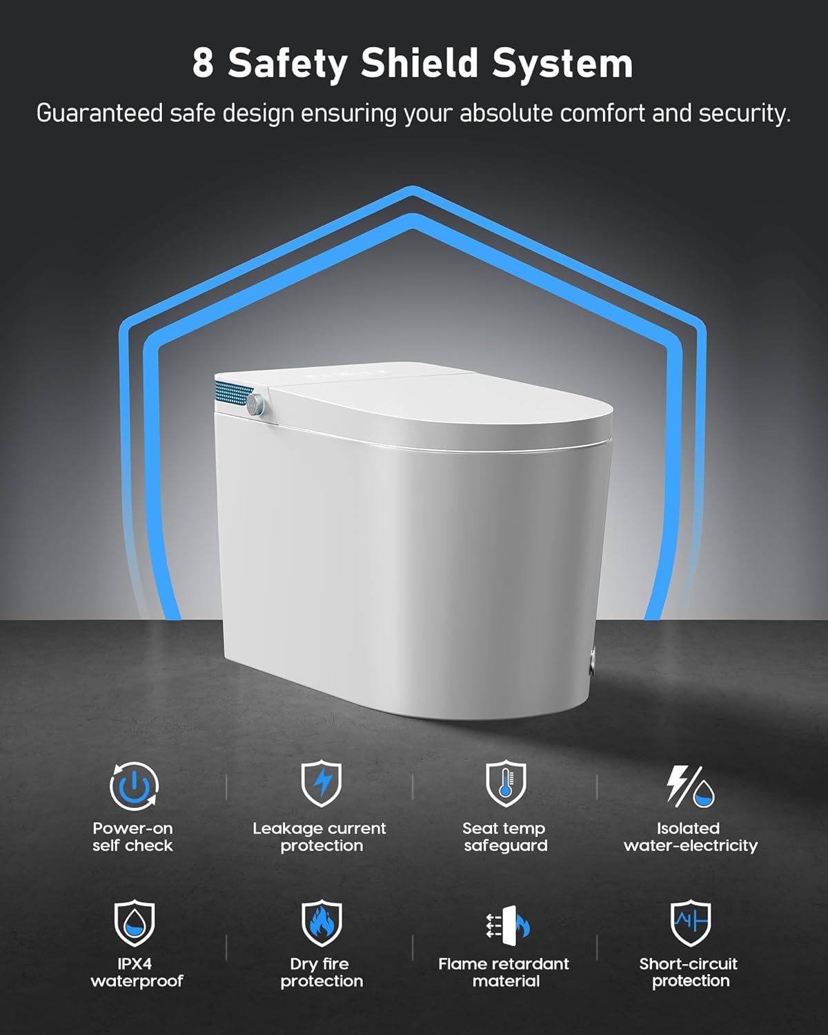 Smart Toilet with Bidet Built-in