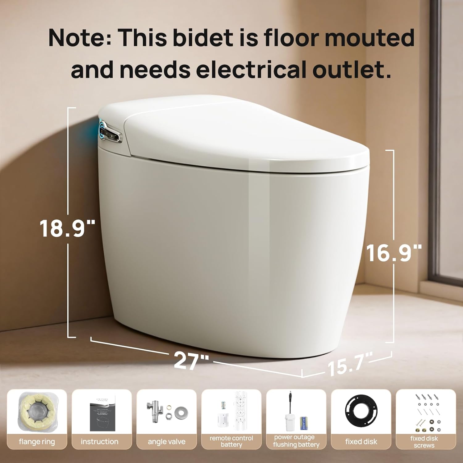 Smart Toilet with Bidet Built-in