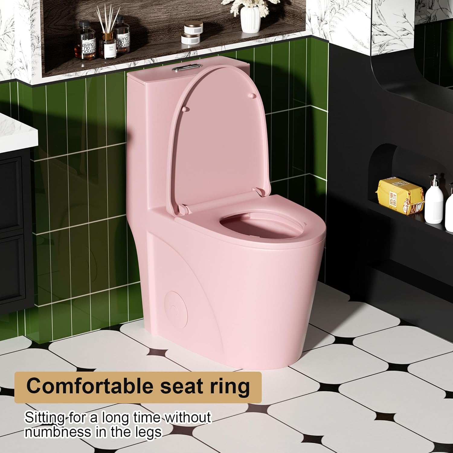 Dual Flush One Piece Toilets for Bathrooms
