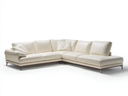 Sofá rinconero Cuero 280x180x85 cm-Crema claro-Estilo Moderno-Havengoly