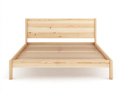 Cama doble madera maciza - 200x160x100 cm-madera natural-diseño natural para dormitorio-Havengoly
