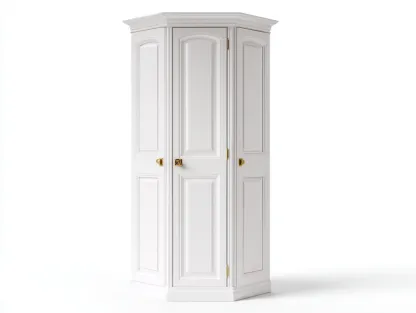 Armario Esquinero Madera Lacada Blanca 80x80x200 cm-Blanco-Estilo Clásico-Havengoly