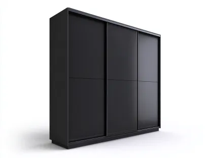 Armario de Madera Negra 210x60x220 cm-Negro-Estilo Moderno-Havengoly