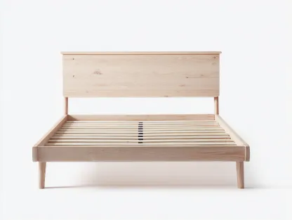 Cama doble de madera maciza - 210x170x98 cm - color madera - dormitorio estilo natural-Havengoly