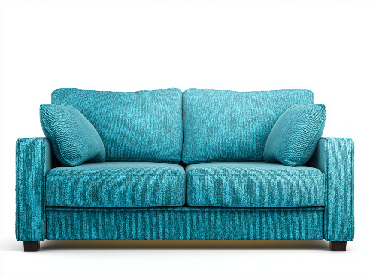 Sofá de 2 plazas tela 166x90x86 cm-azul-diseño moderno para salón-Luxeuphub